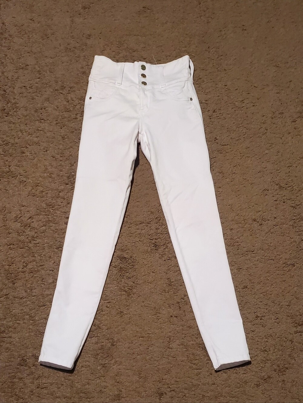 Cheviotto Jeans White High-Waist Skinny Jeans